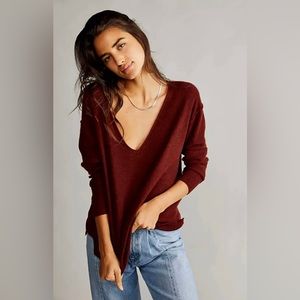 Free People Harmony Cashmere V-Neck Sweater